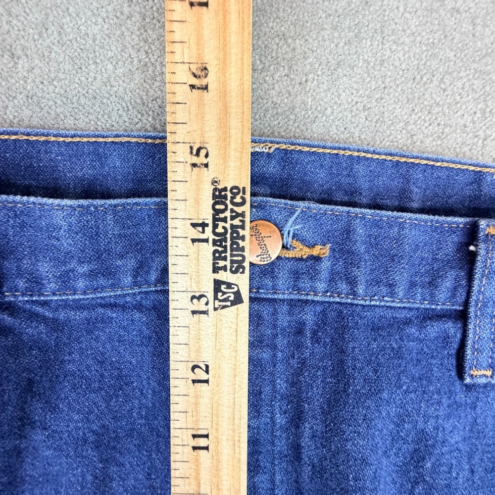 Wrangler Jeans Mens Sz 38x34 Blue Denim (Actual Sz 37X32) Thrashed Bootcut - Picture 7 of 11
